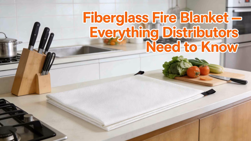 Kitchen scene with fire safety information